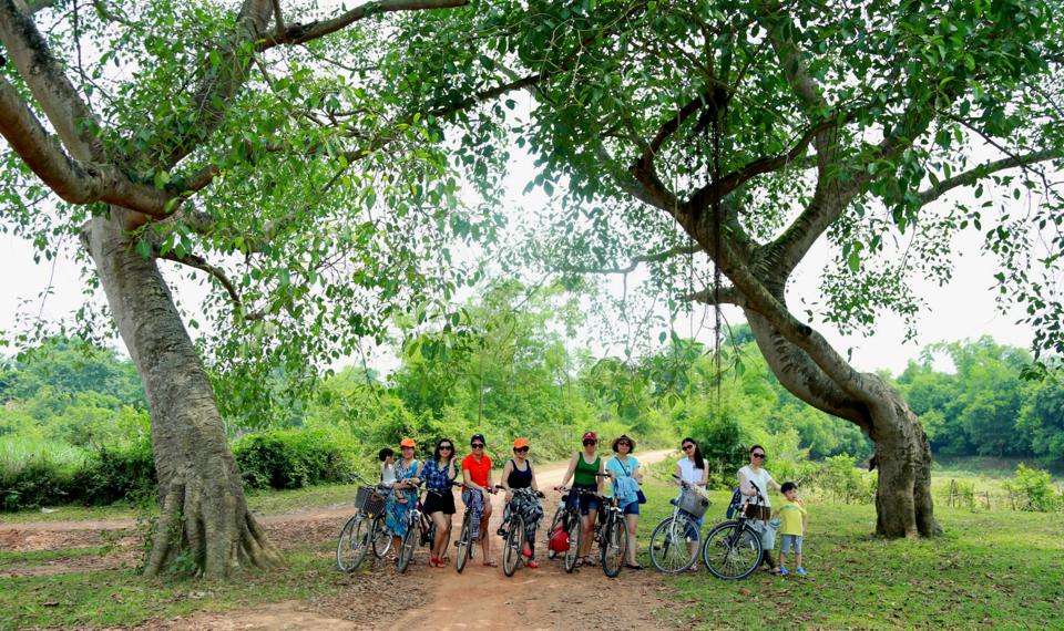 cycling tour at Duong Lam village